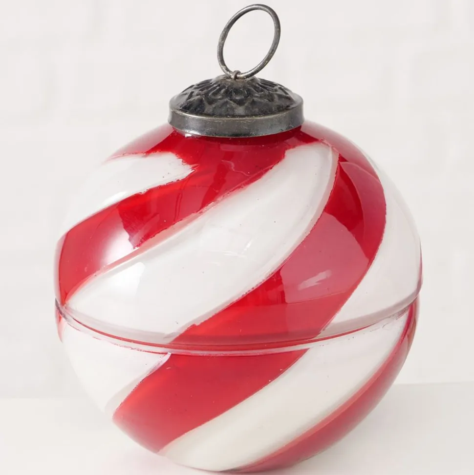 Becquet Bougie boule de Noël en verre