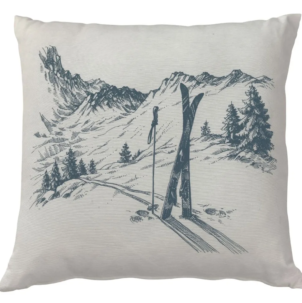 Becquet Coussin motif montagne