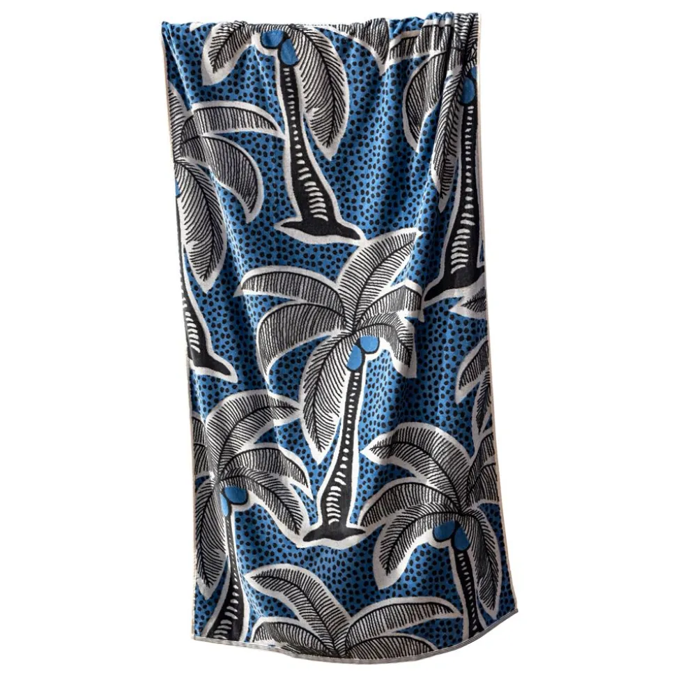 Becquet Drap de plage jacquard motifs palmiers - 380 g/m² - CRÉATION