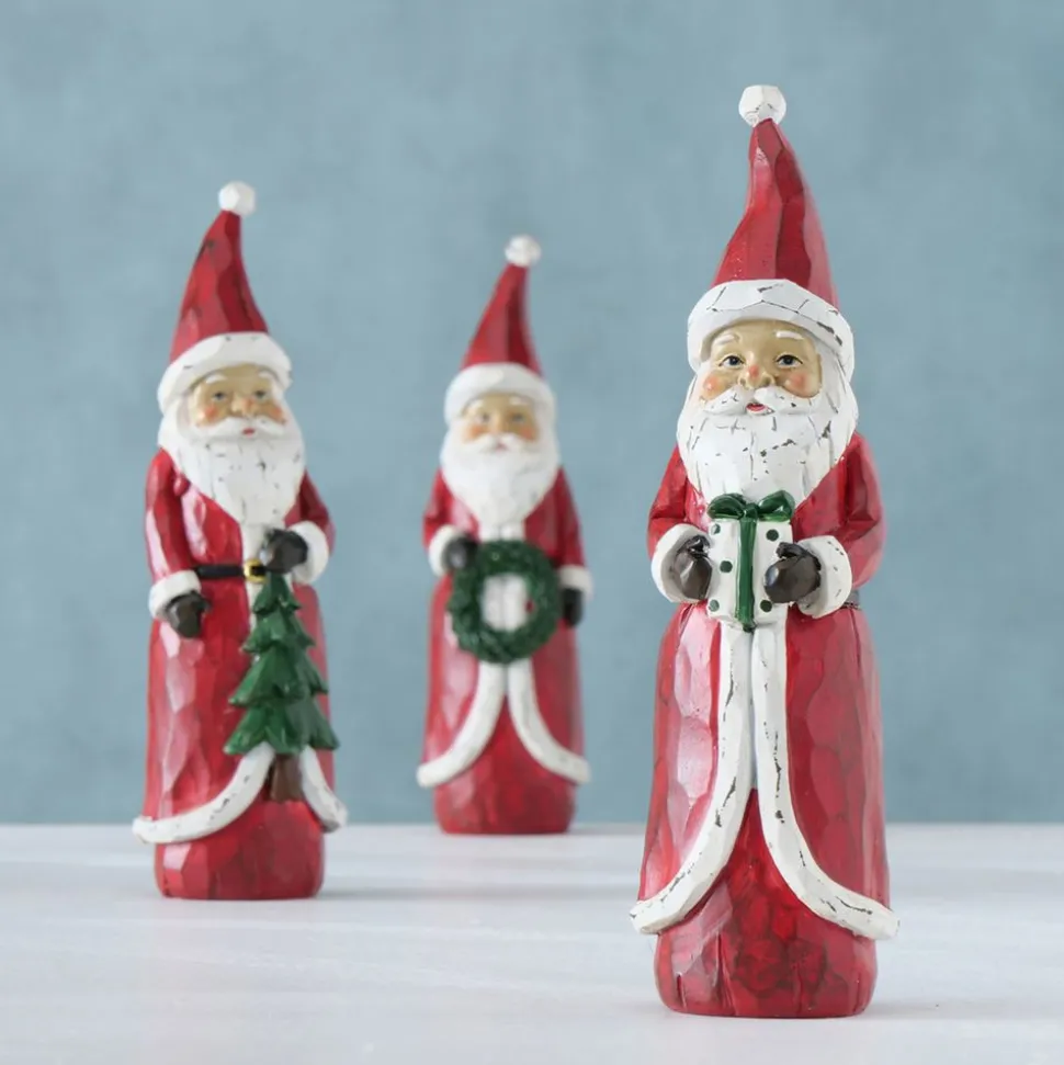 Becquet Figurines Père Noël – Lot de 3