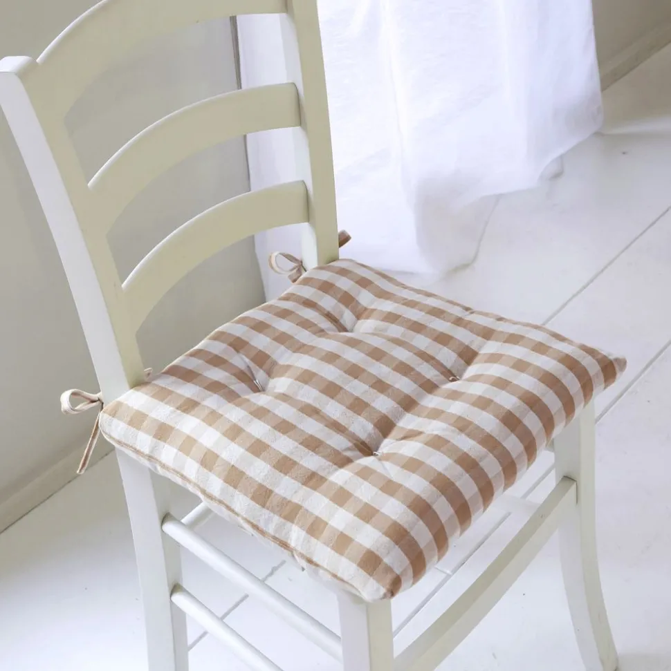 Becquet Galette de chaise vichy – lot de 2