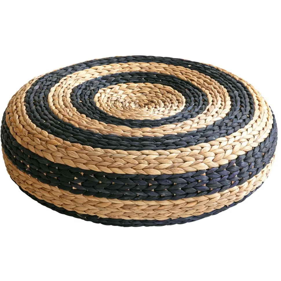 Becquet Grand pouf rond tressé