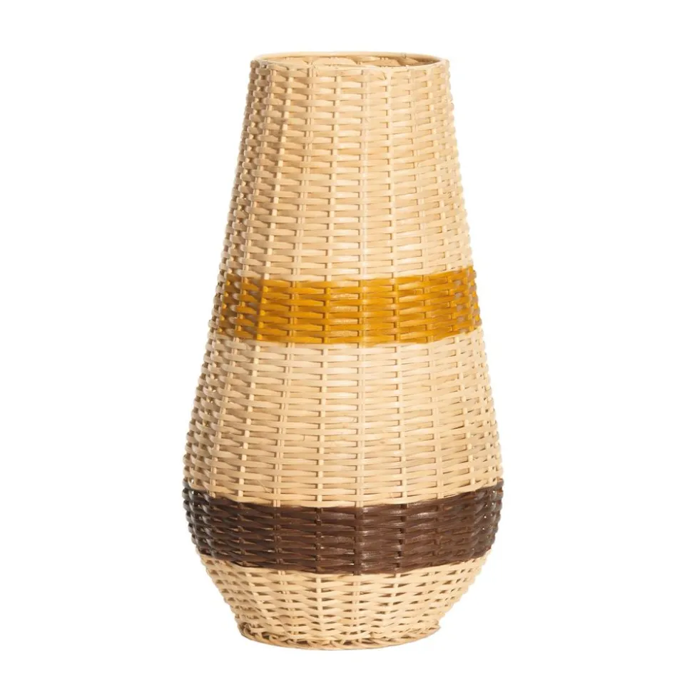 Becquet Grand vase déco en bambou tressé