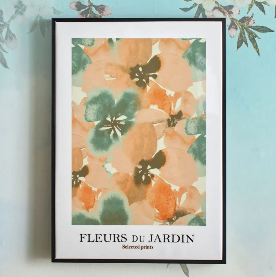 Becquet Illustration encadrée motif fleurs - CRÉATION