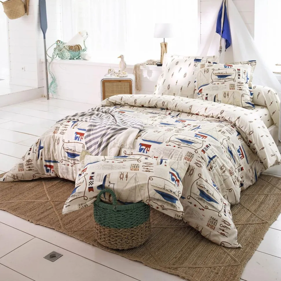 Becquet Linge de lit motif bateau