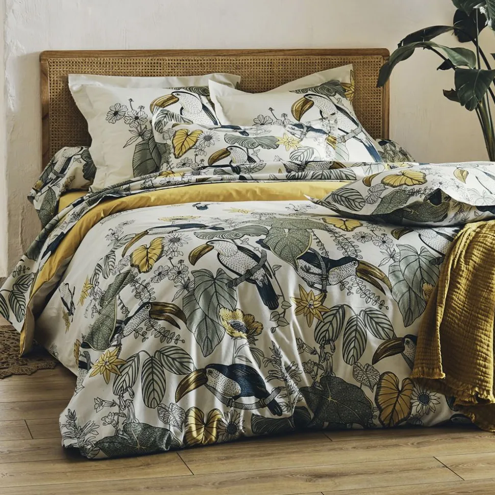 Becquet Linge de lit motif toucan