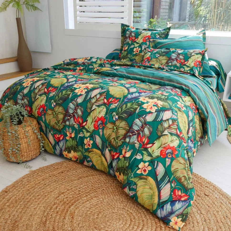 Becquet Linge de lit motif tropical - CRÉATION