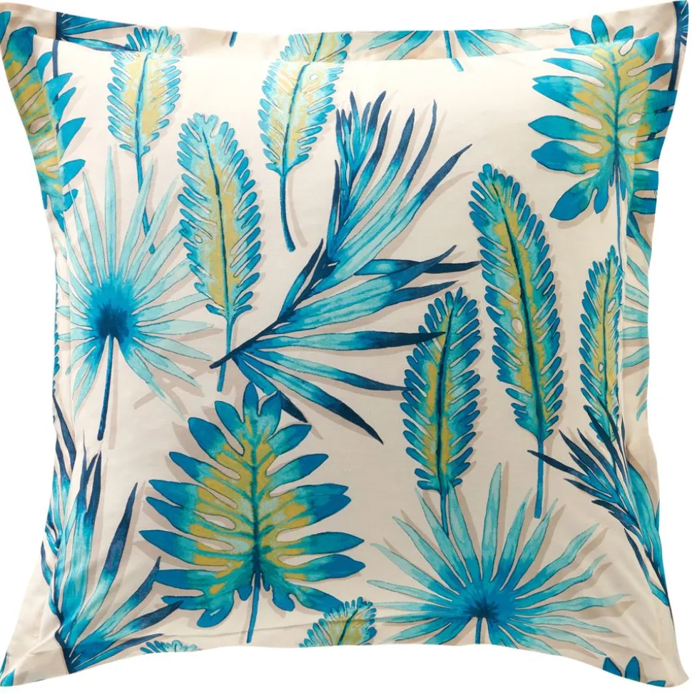 Becquet Linge de lit motif tropical bleu - CRÉATION