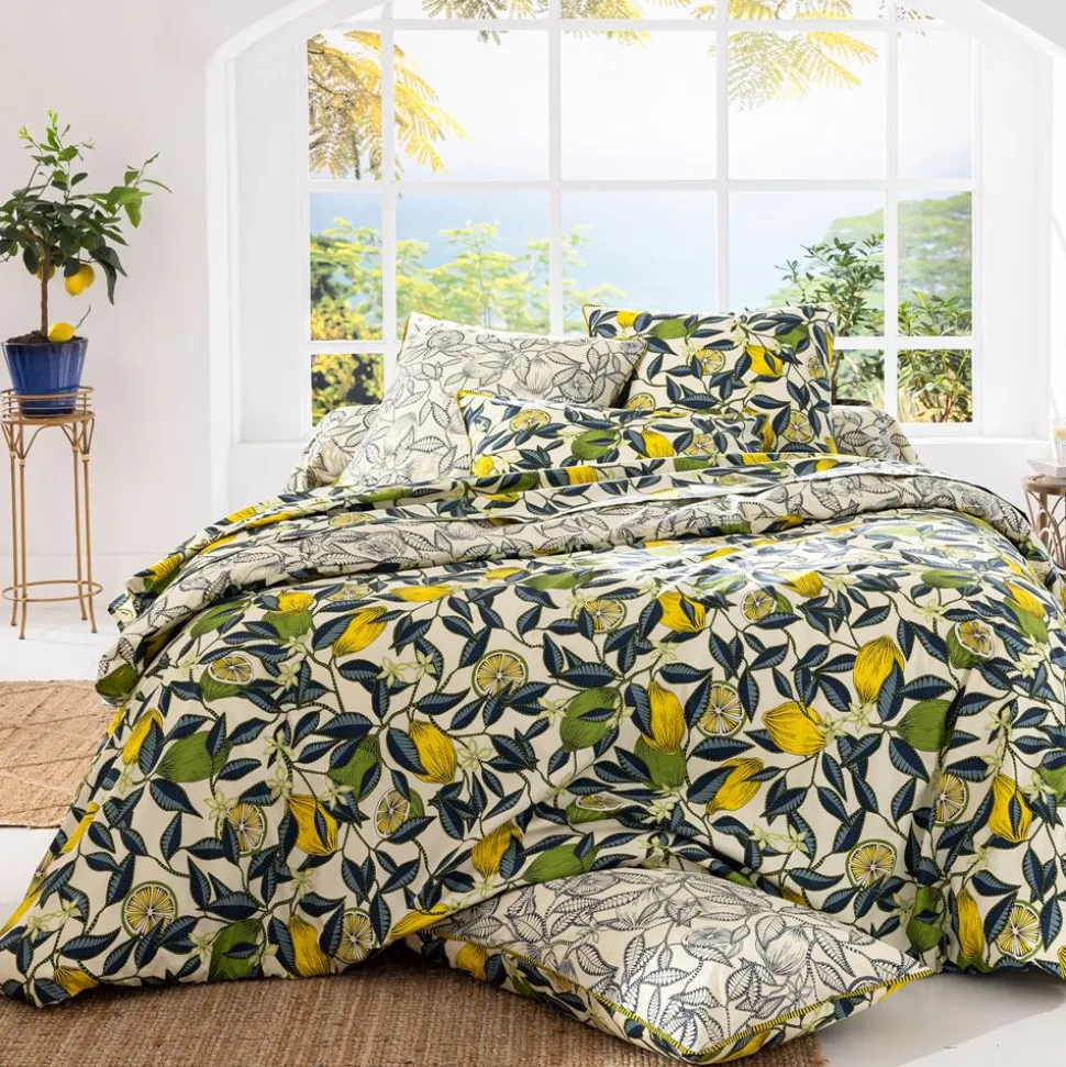 Becquet Linge de lit percale motif citrons - CRÉATION