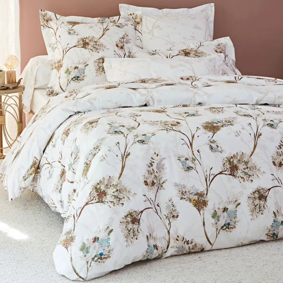 Becquet Linge de lit percale motif végétal - CRÉATION