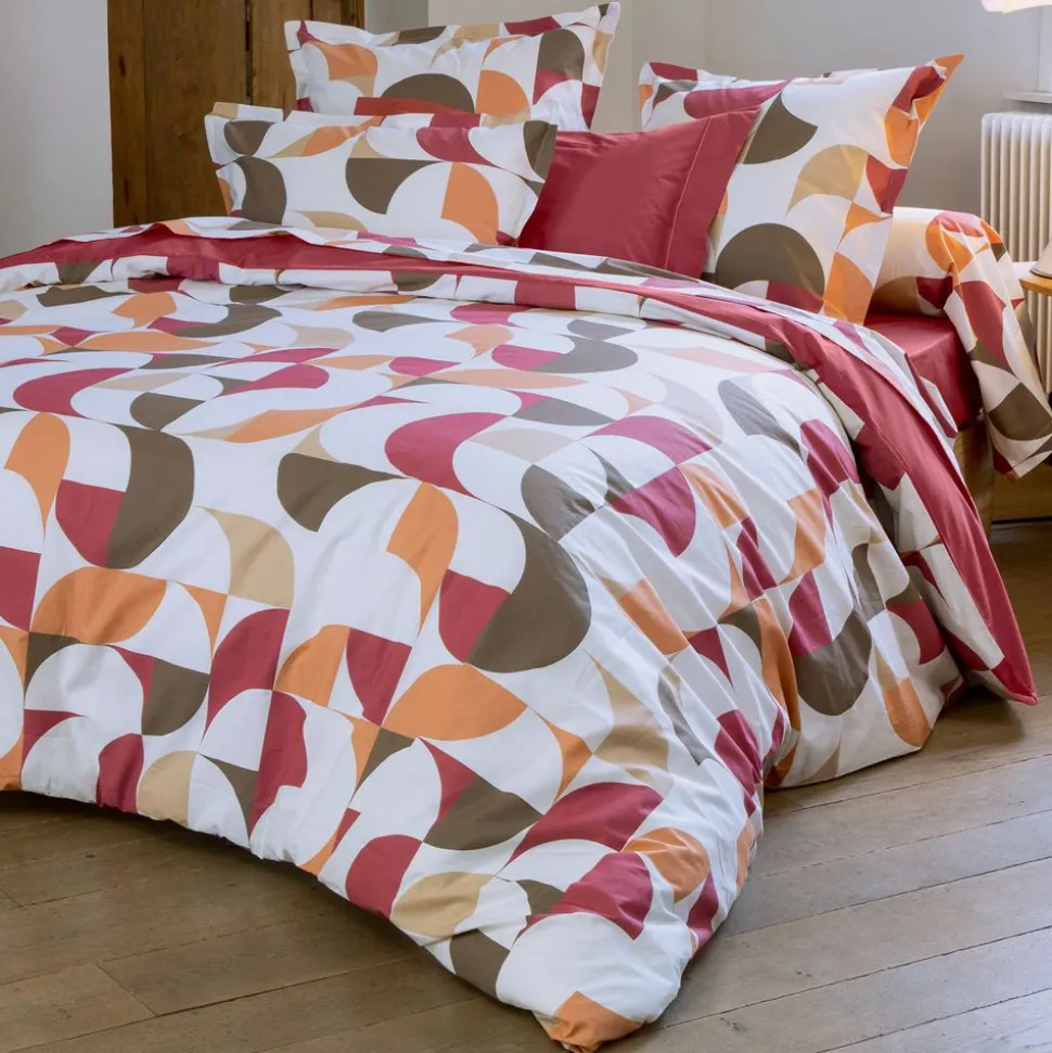 Becquet Linge de lit percale motifs géométriques