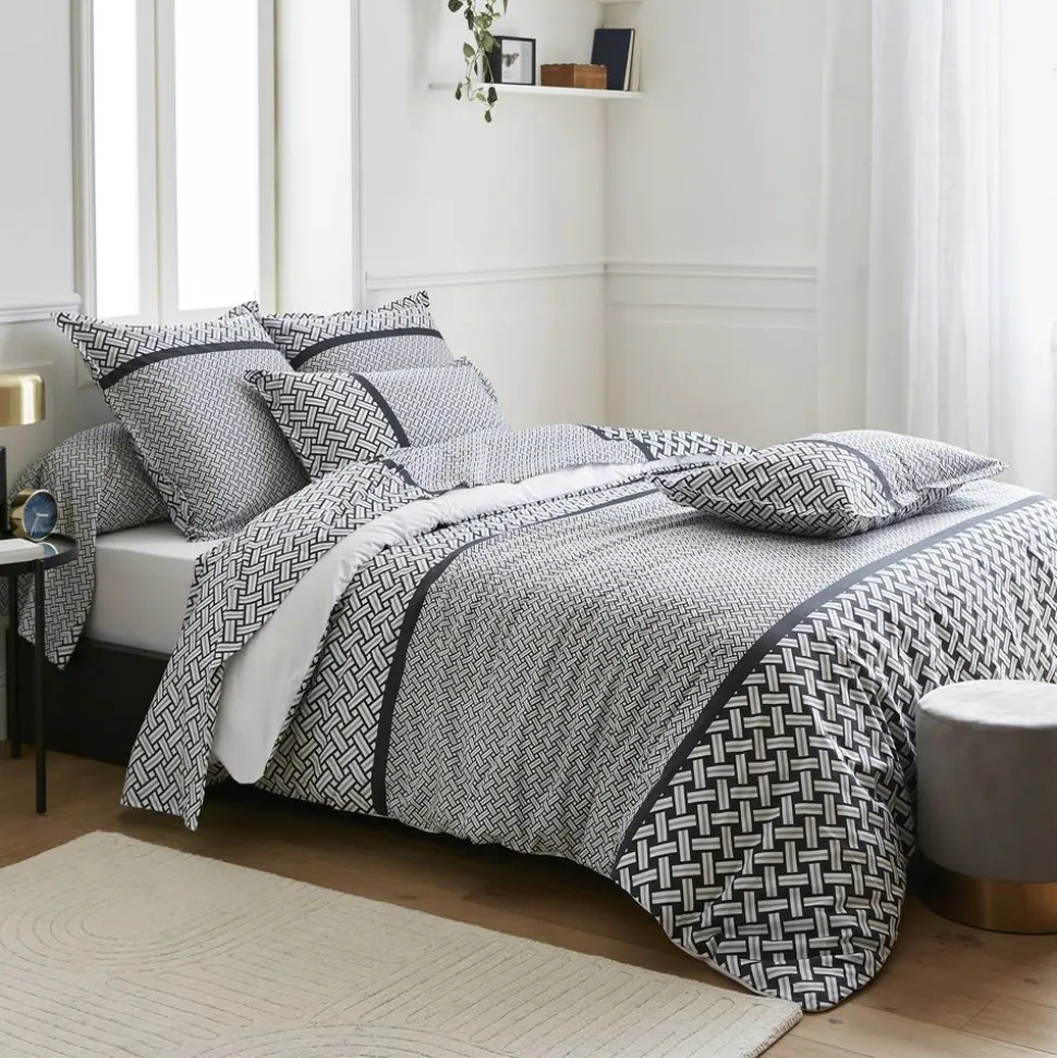 Becquet Linge de lit percale motifs géométriques