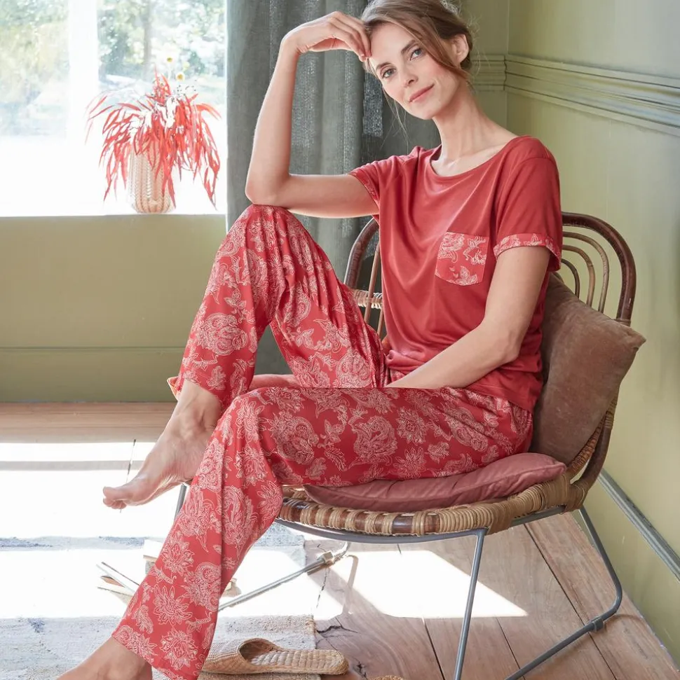 Becquet Pyjama femme motif cachemire - CRÉATION