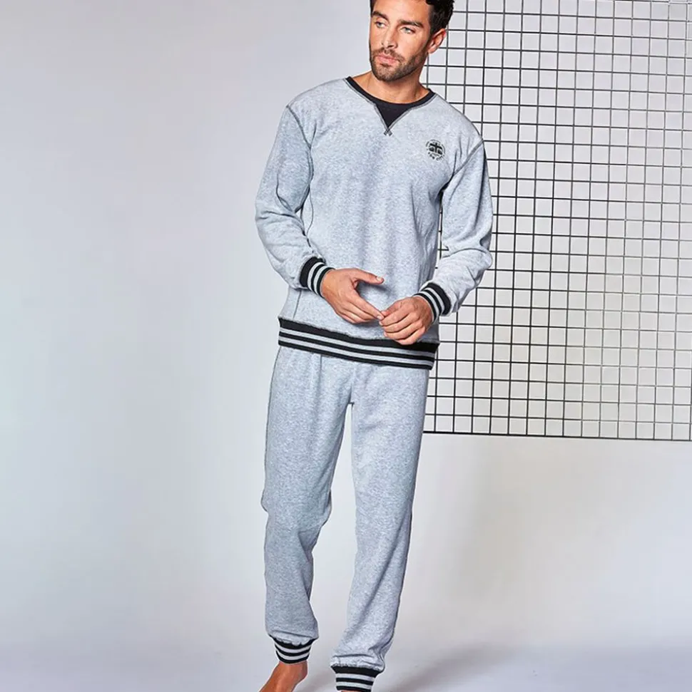 Homme Becquet Pyjama homme velours style jogging