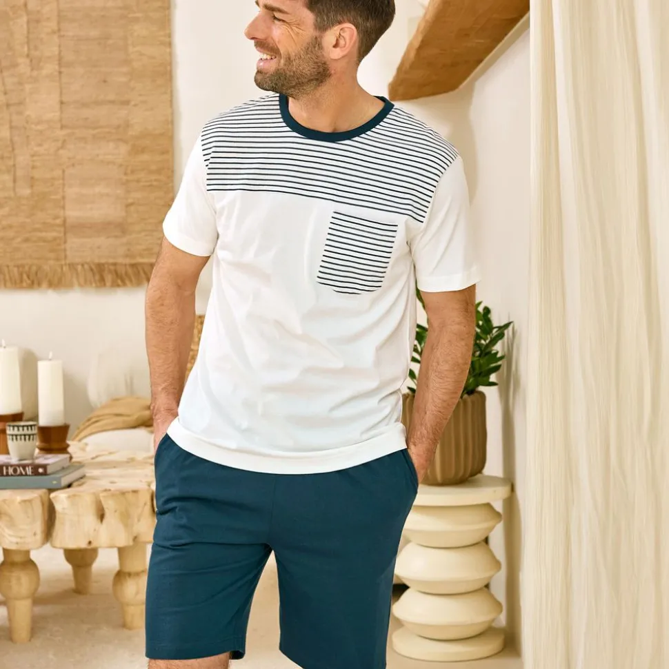 Homme Becquet Pyjama short homme rayé - CRÉATION