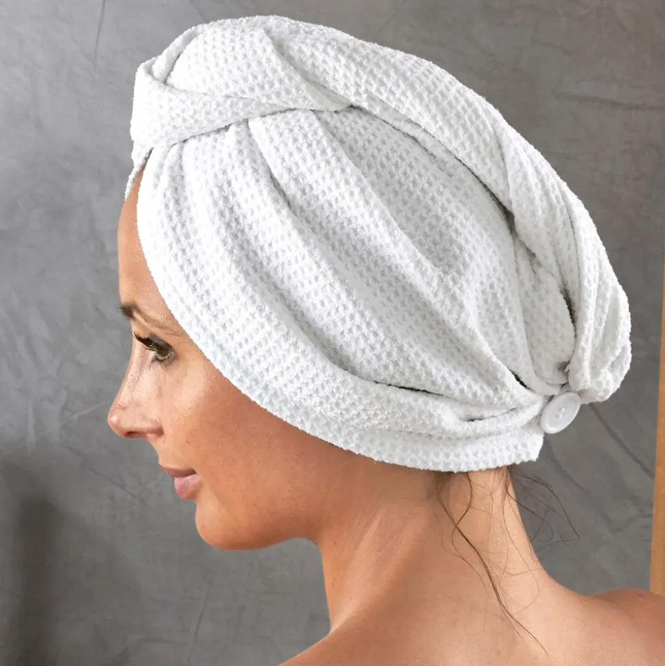 Becquet Serviette-turban à cheveux absorbante ou bandeau de maintien cheveux