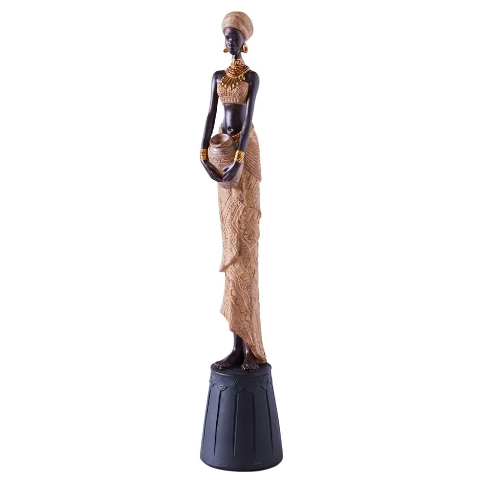 Becquet Statuette femme africaine à la jarre