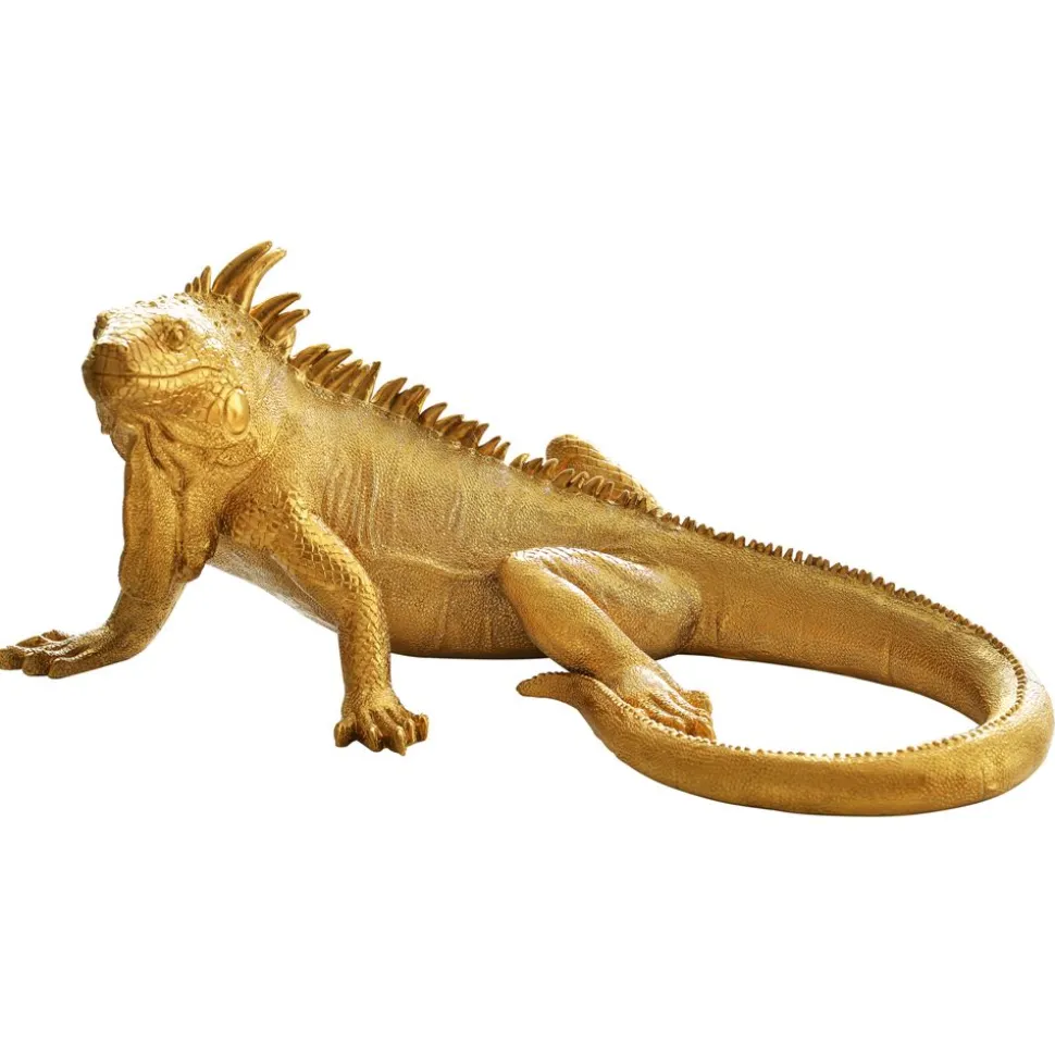 Becquet Statuette iguane doré