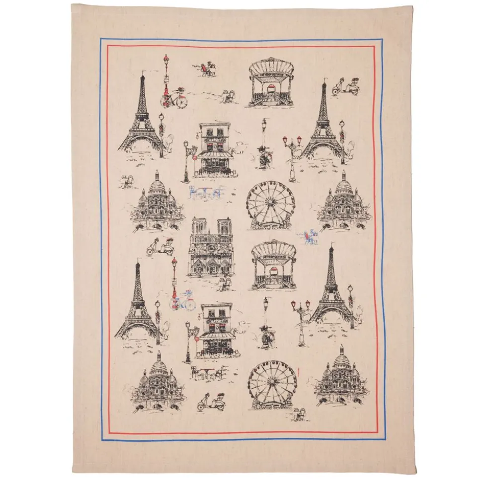 Becquet Torchons métis motif Paris - lot de 2 - CRÉATION